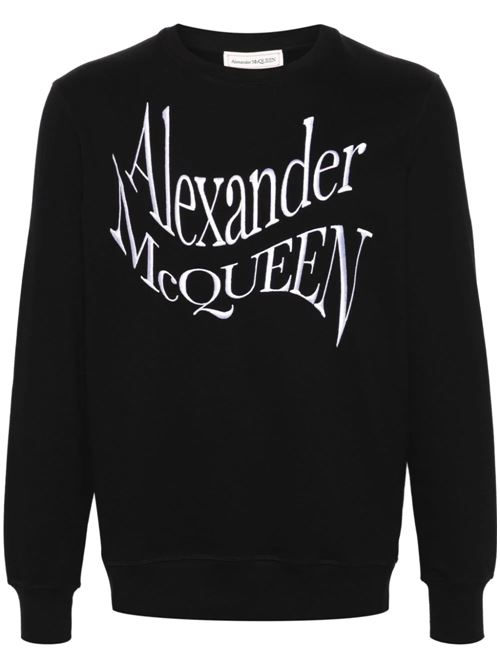 Men's sweatshirt with embroidery Alexander McQueen | 781879QXAAM1000